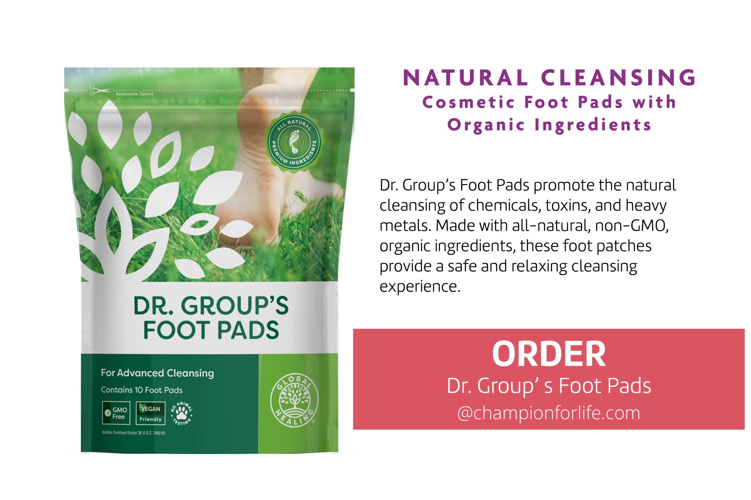 Dr. Group's Foot Pads - Champion for Life